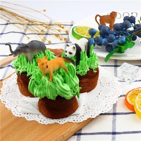 Animals Figure,54 Piece Mini Jungle Toys Set,ValeforToy Realistic Wild Vinyl - Picture 15 of 16